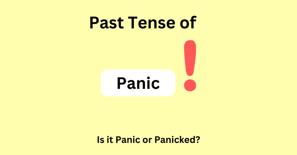Past Tense of panic